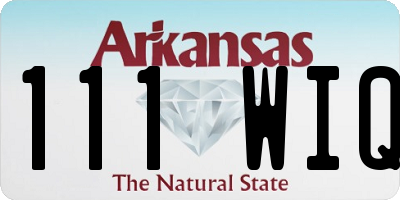 AR license plate 111WIQ