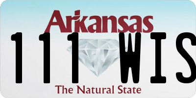 AR license plate 111WIS