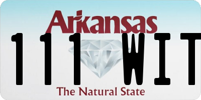 AR license plate 111WIT