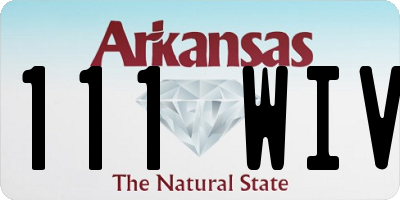 AR license plate 111WIV