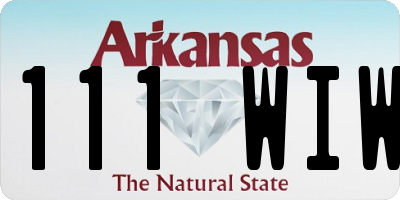 AR license plate 111WIW