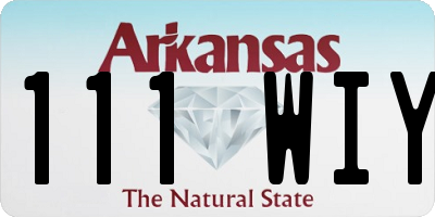 AR license plate 111WIY