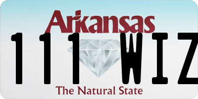 AR license plate 111WIZ