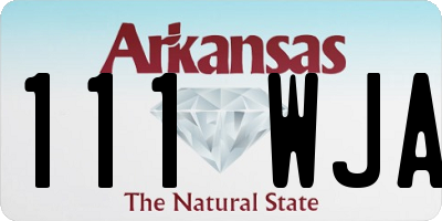 AR license plate 111WJA