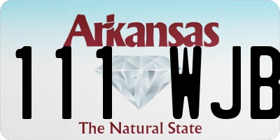 AR license plate 111WJB