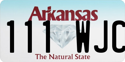 AR license plate 111WJC