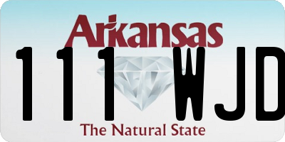 AR license plate 111WJD