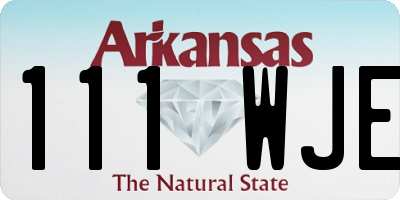 AR license plate 111WJE