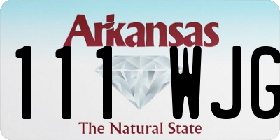 AR license plate 111WJG