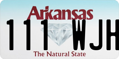 AR license plate 111WJH