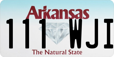 AR license plate 111WJI