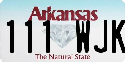 AR license plate 111WJK