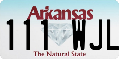 AR license plate 111WJL