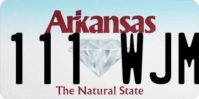 AR license plate 111WJM