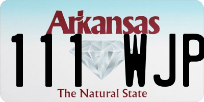 AR license plate 111WJP