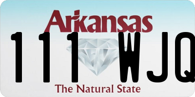 AR license plate 111WJQ