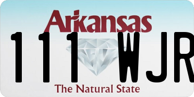 AR license plate 111WJR