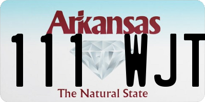 AR license plate 111WJT