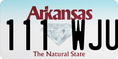 AR license plate 111WJU