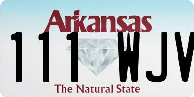 AR license plate 111WJV