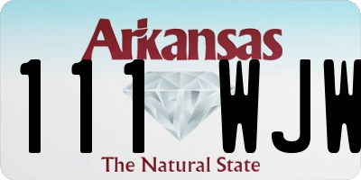 AR license plate 111WJW