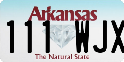 AR license plate 111WJX