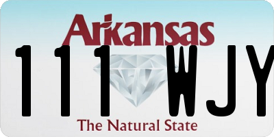 AR license plate 111WJY
