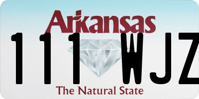 AR license plate 111WJZ