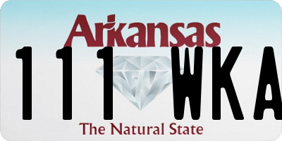 AR license plate 111WKA