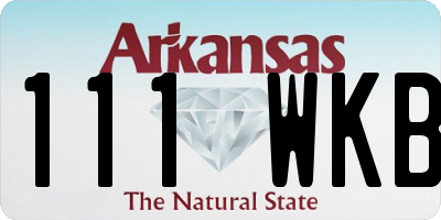 AR license plate 111WKB