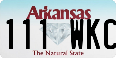 AR license plate 111WKC