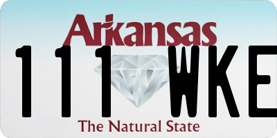 AR license plate 111WKE