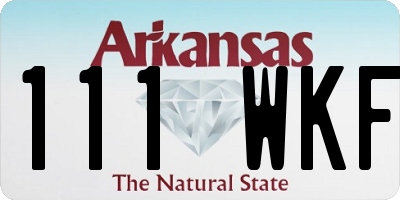 AR license plate 111WKF