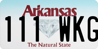 AR license plate 111WKG