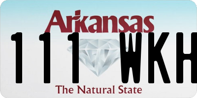 AR license plate 111WKH