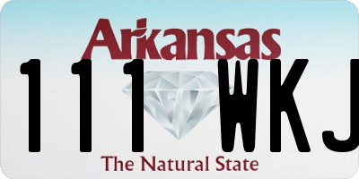 AR license plate 111WKJ
