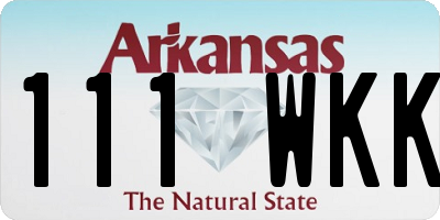 AR license plate 111WKK