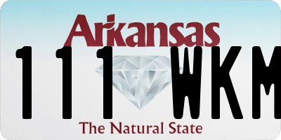 AR license plate 111WKM