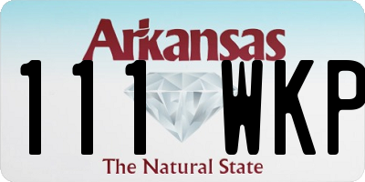 AR license plate 111WKP