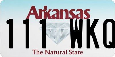AR license plate 111WKQ
