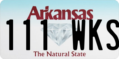 AR license plate 111WKS