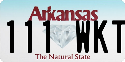 AR license plate 111WKT