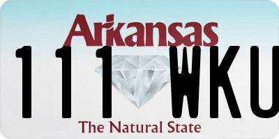 AR license plate 111WKU