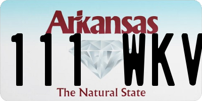 AR license plate 111WKV