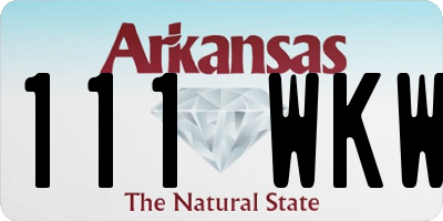 AR license plate 111WKW