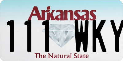 AR license plate 111WKY