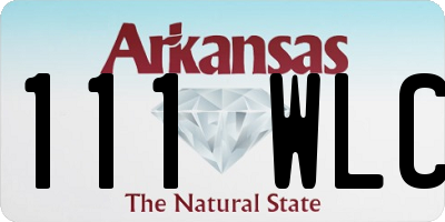 AR license plate 111WLC