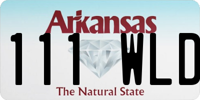 AR license plate 111WLD