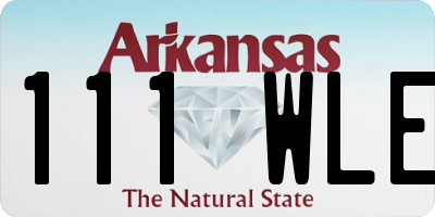 AR license plate 111WLE