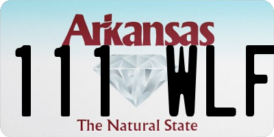 AR license plate 111WLF